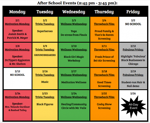 Black History Month After School Events