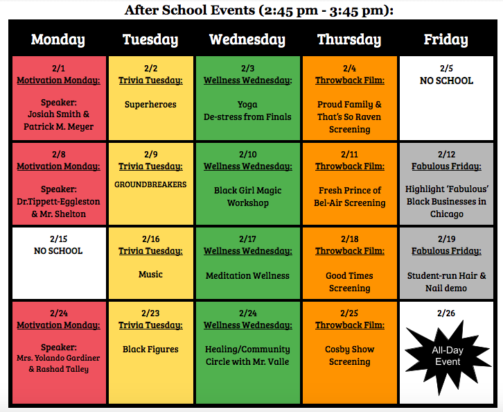 Black History Month After School Events