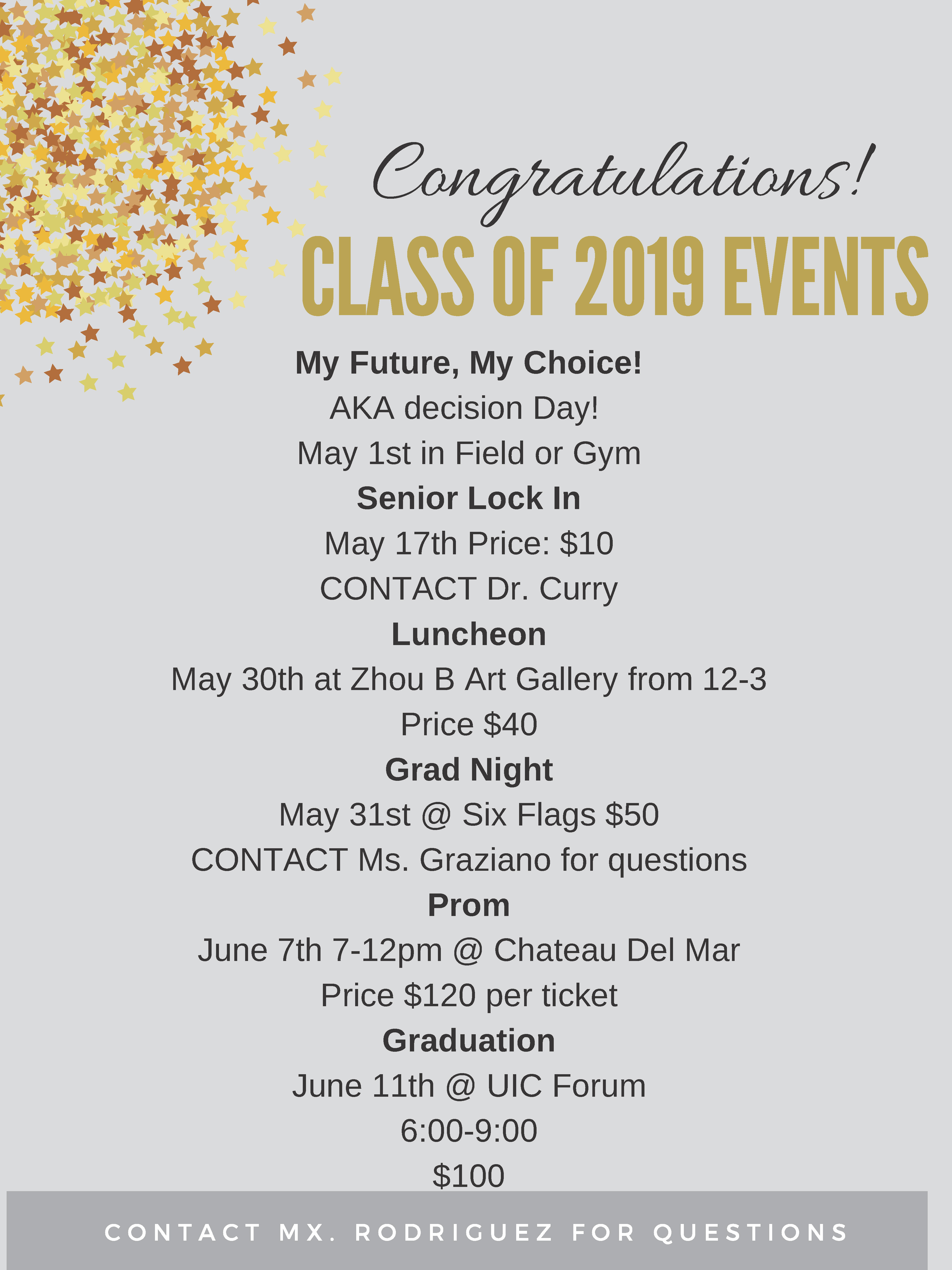 Class of 2019 Events