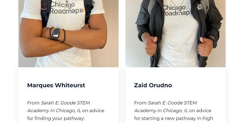 Chicago Roadmap feature two Goode class of 2023 graduates.