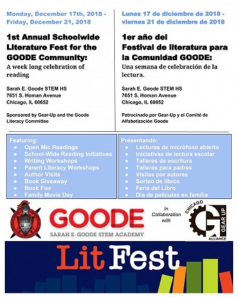 1st Annual Schoolwide Literature Fest for the GOODE Community