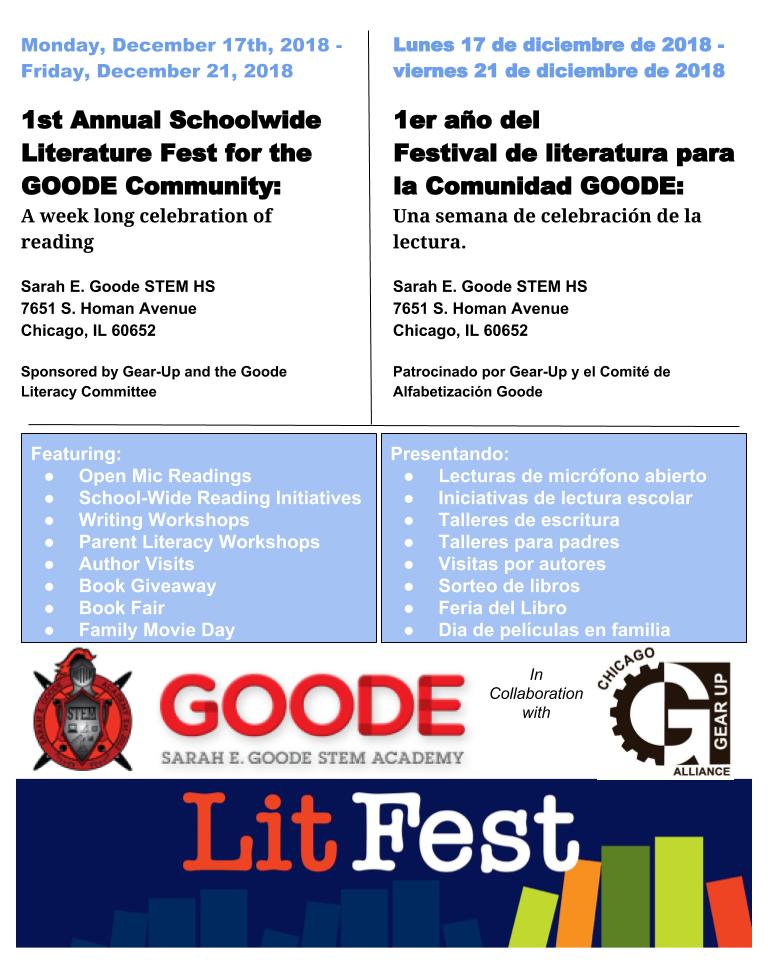 1er año del Festival de literatura para la Comunidad GOODE:
