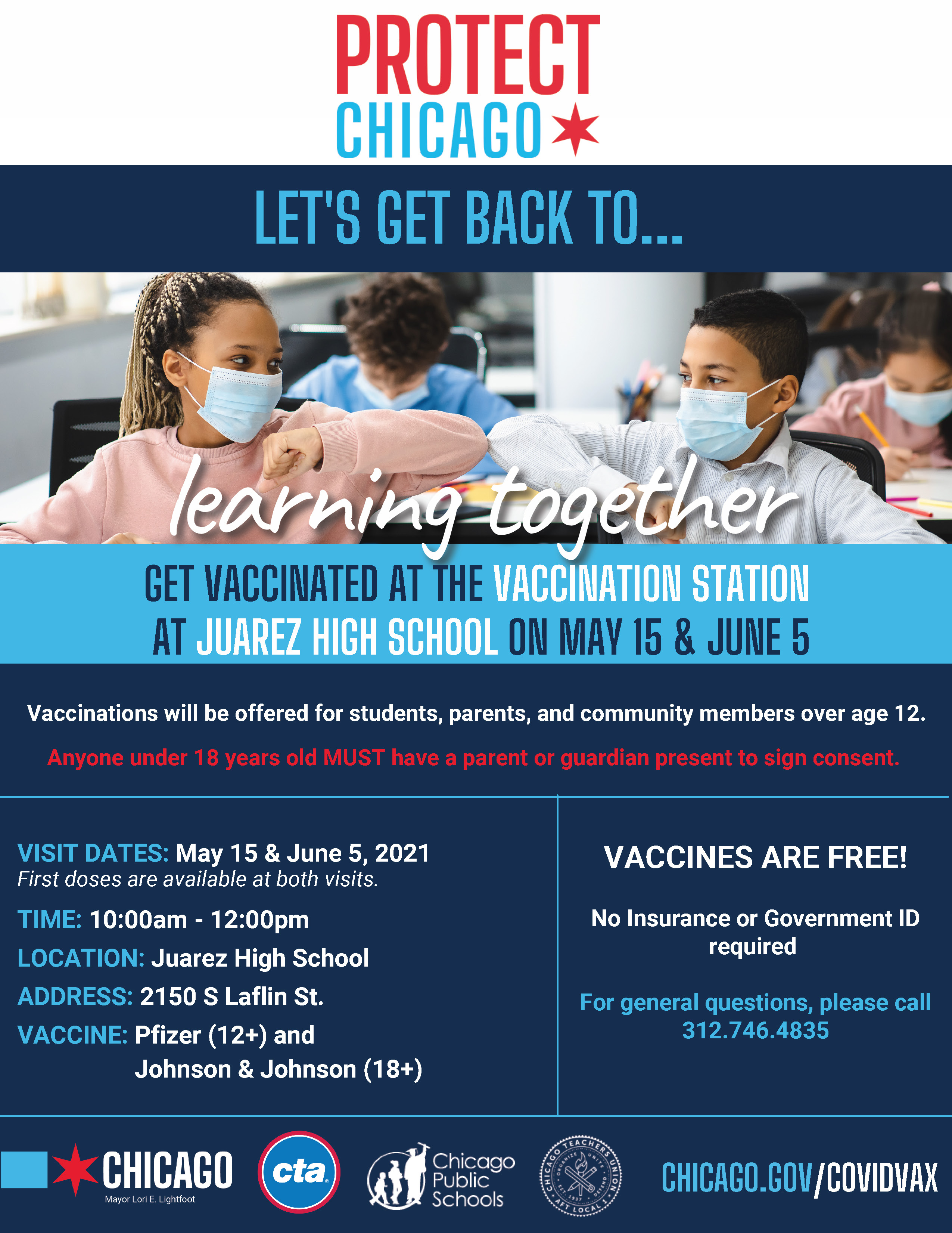Vaccination events at CPS schools