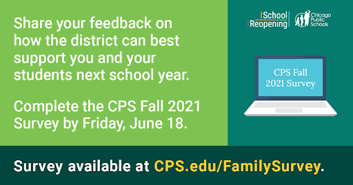 Parents Please Complete the Fall 2021 Survey by June 18