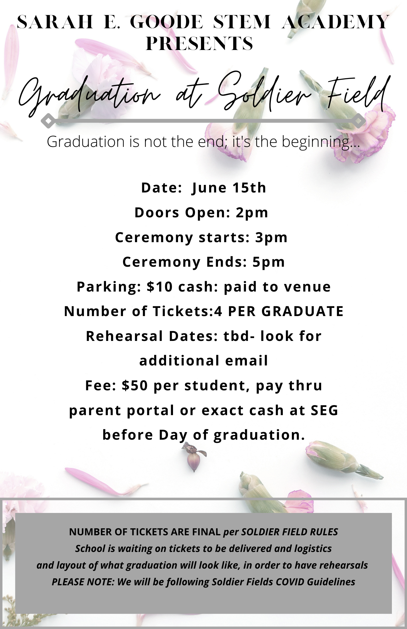 Graduation at Soldier Field June 15th, 2021