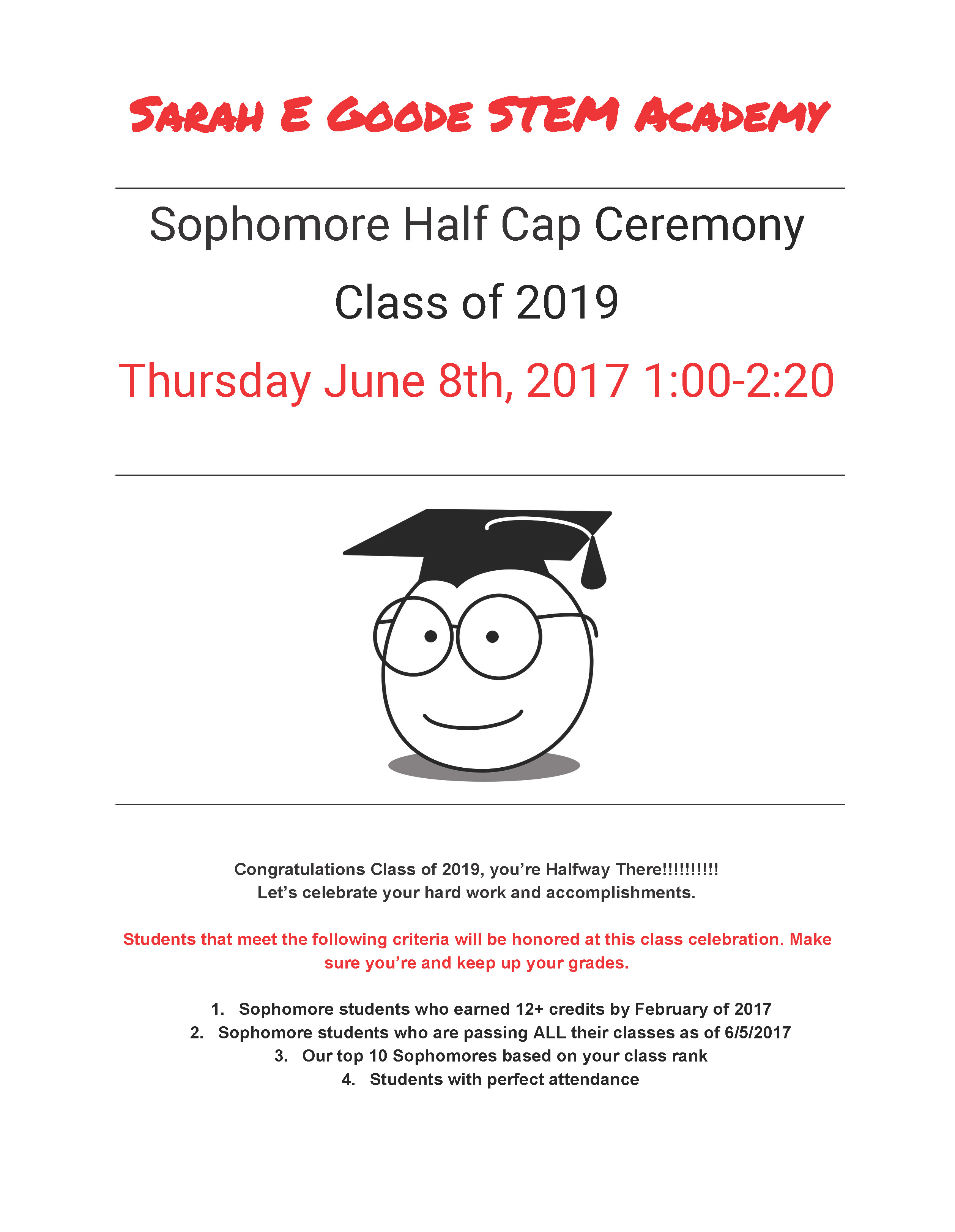 Sophomore Half Cap Ceremony