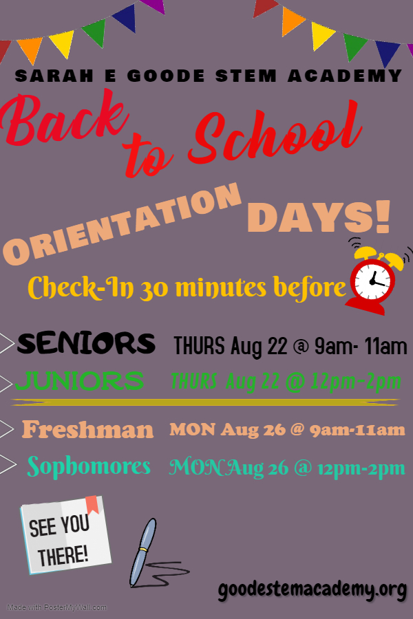Corrected: Back to School Orientation Dates