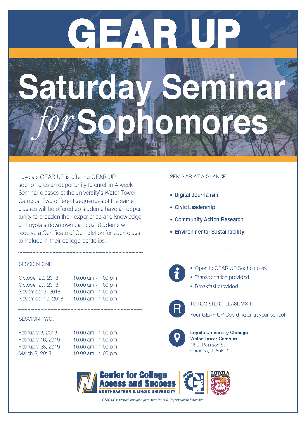 Saturday Seminar for Sophomores
